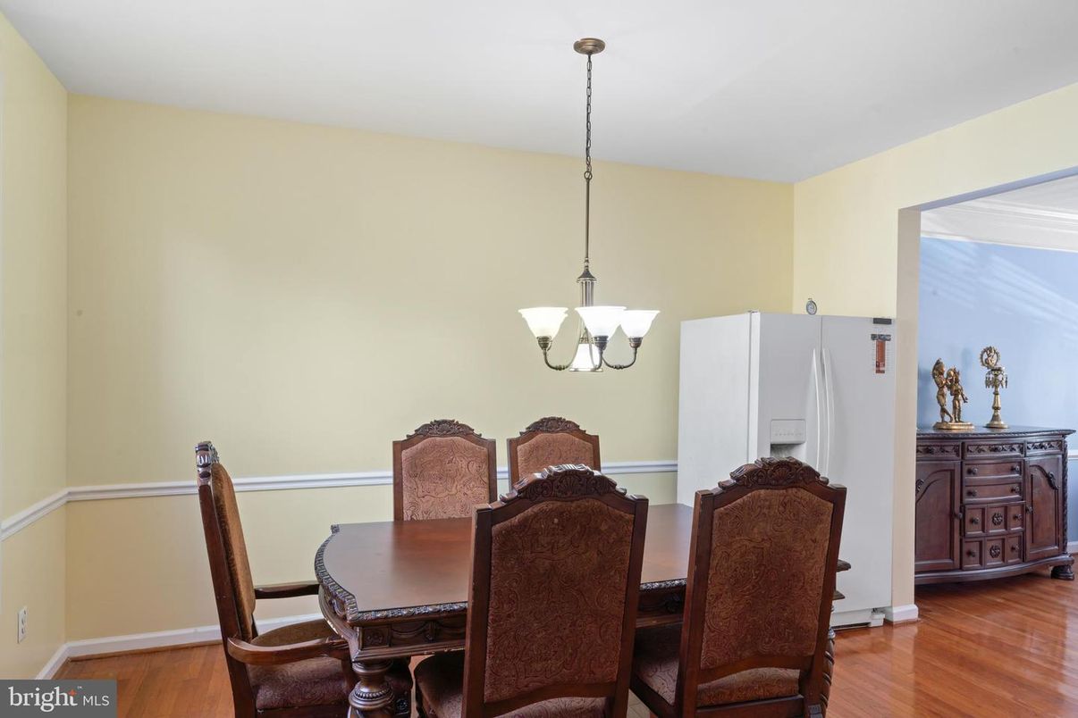 Chandelier, Dining room, Interior, Pendant Lights, Wood Texture Flooring