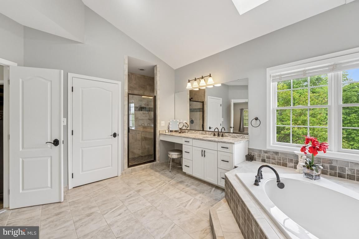 Bathroom, Dual Sink Vanities, Glass Shower, Interior