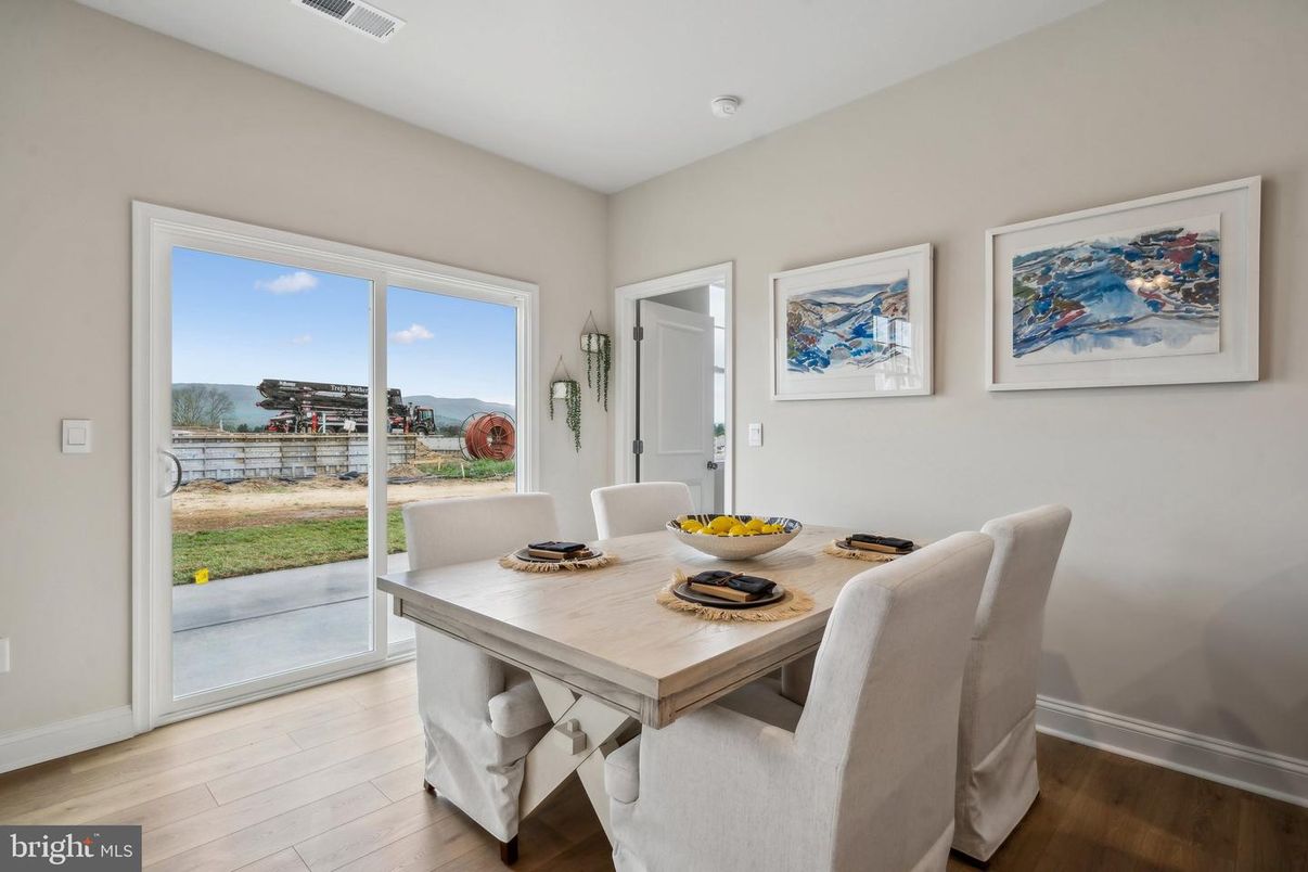 Dining room, Interior, Recessed Lighting, Water, Wood Texture Flooring