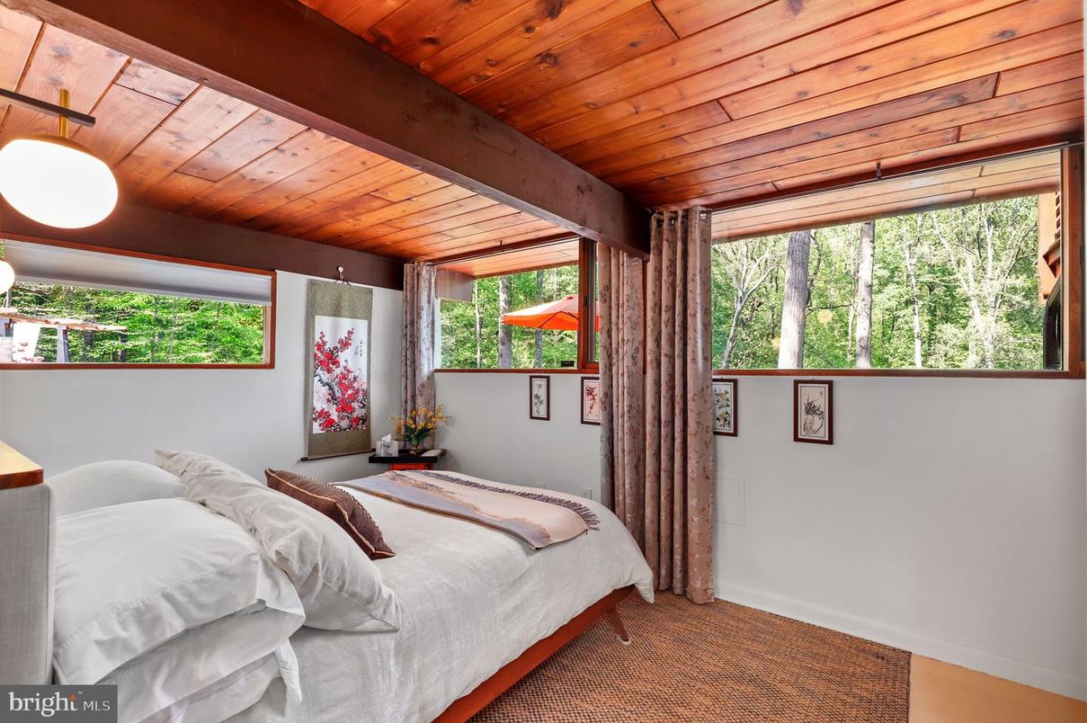 Bedroom, Interior, Wooden Beams, Wooden Ceilings