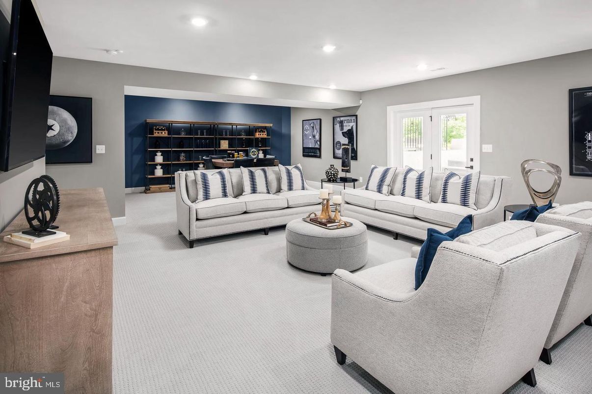 Interior, Living room, Recessed Lighting