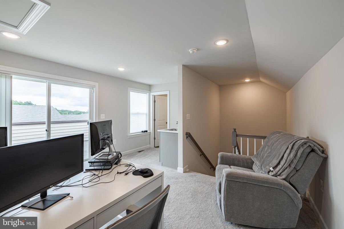 Home Office, Interior, Recessed Lighting
