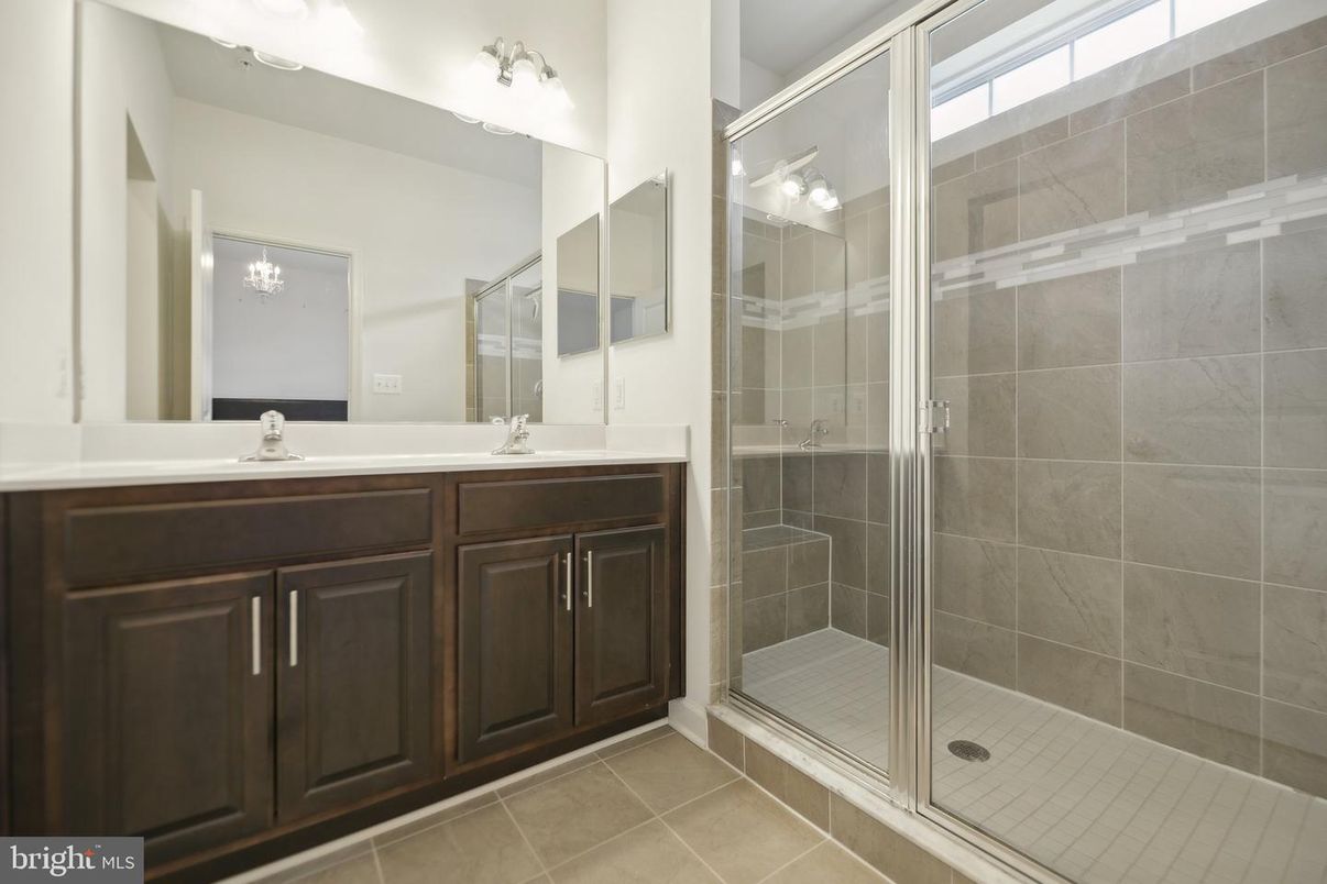 Bathroom, Dual Sink Vanities, Glass Shower, Interior