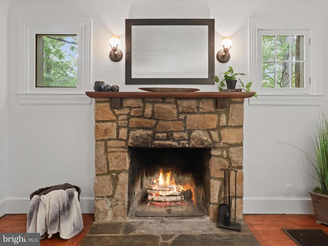 Fireplace, Interior, Wood Texture Flooring