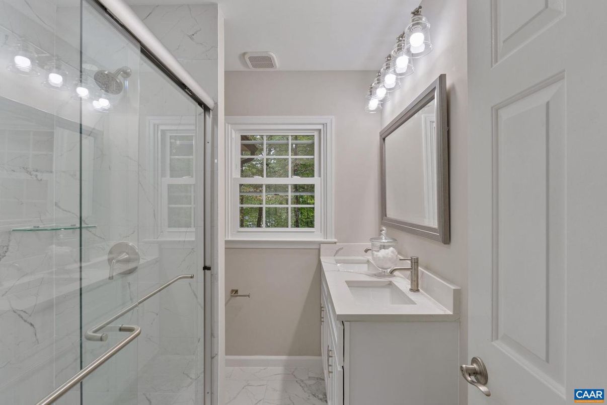Bathroom, Glass Shower, Interior, Marble, Marble Walls
