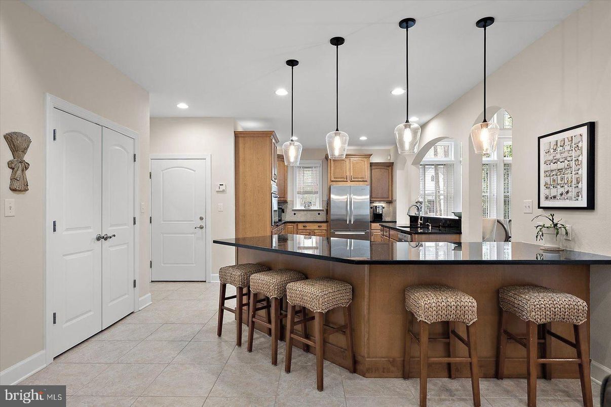 Interior, Kitchen, Pendant Lights, Recessed Lighting, Stainless Steel Appliances