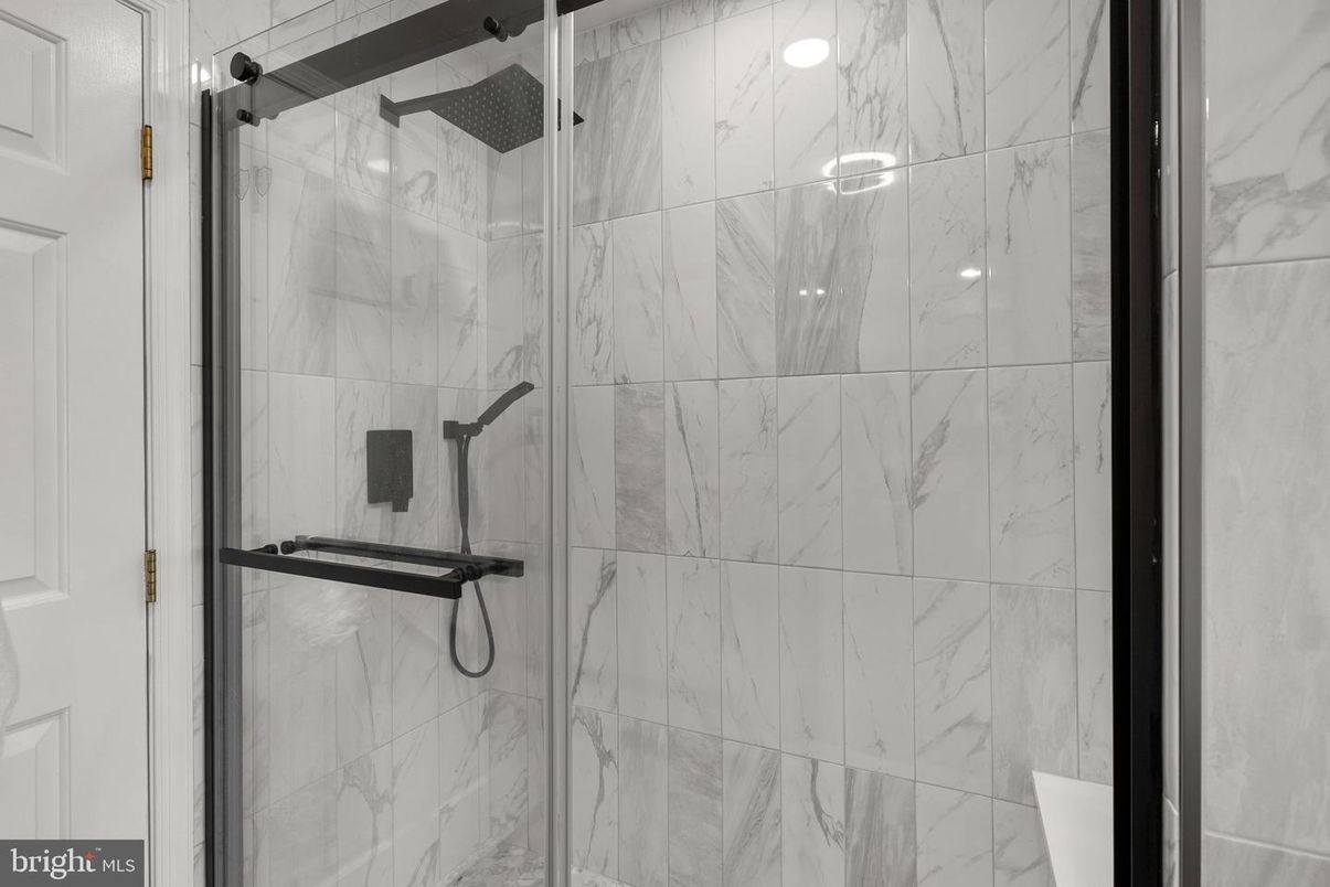 Bathroom, Glass Shower, Interior, Marble Walls