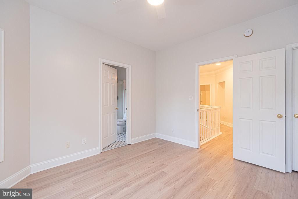 Bathroom, Empty room, Interior, Recessed Lighting, Wood Texture Flooring