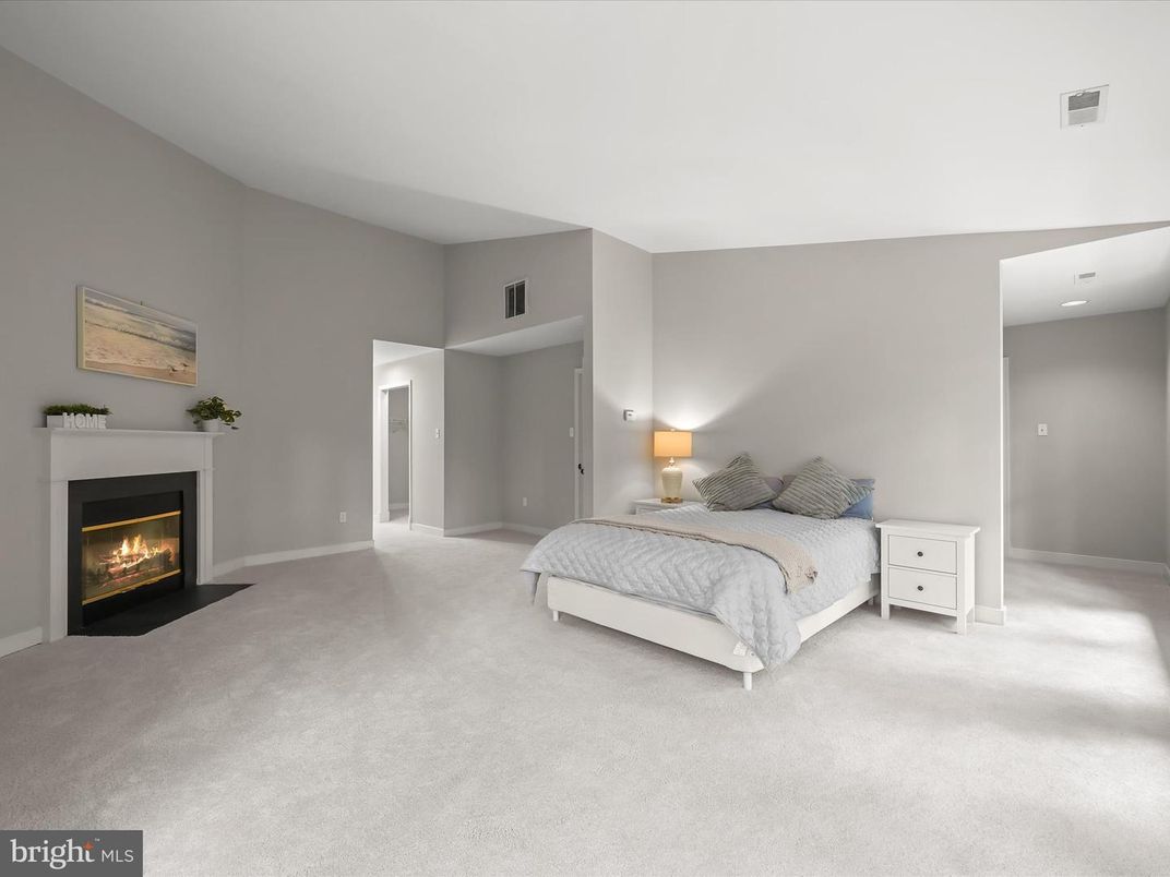 Bedroom, Fireplace, Interior, Recessed Lighting