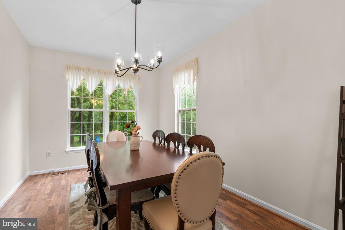 Chandelier, Dining room, Interior, Pendant Lights, Wood Texture Flooring