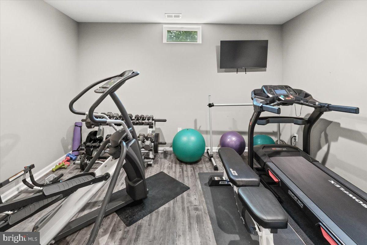 Fitness Equipment, Interior, Wood Texture Flooring