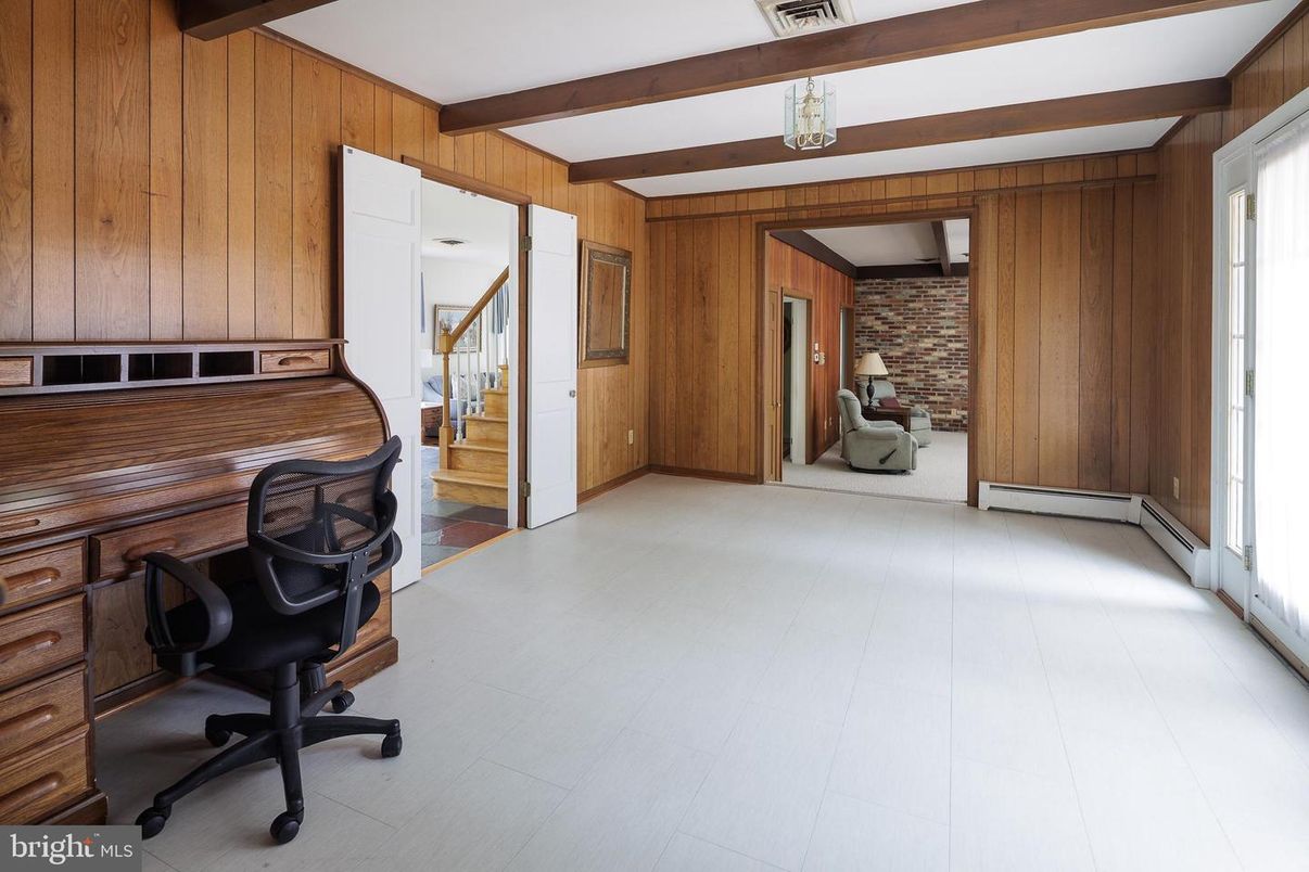 Home Office, Interior, Stone Walls, Wooden Beams, Wooden Walls