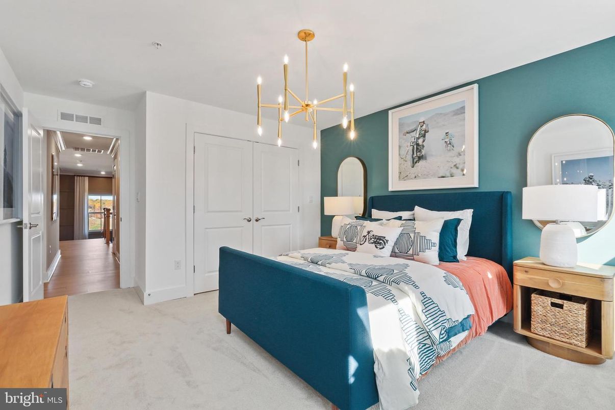 Bedroom, Interior, Pendant Lights, Recessed Lighting