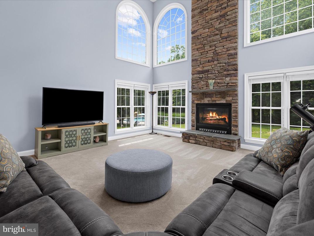 Fireplace, Interior, Living room, Stone Walls