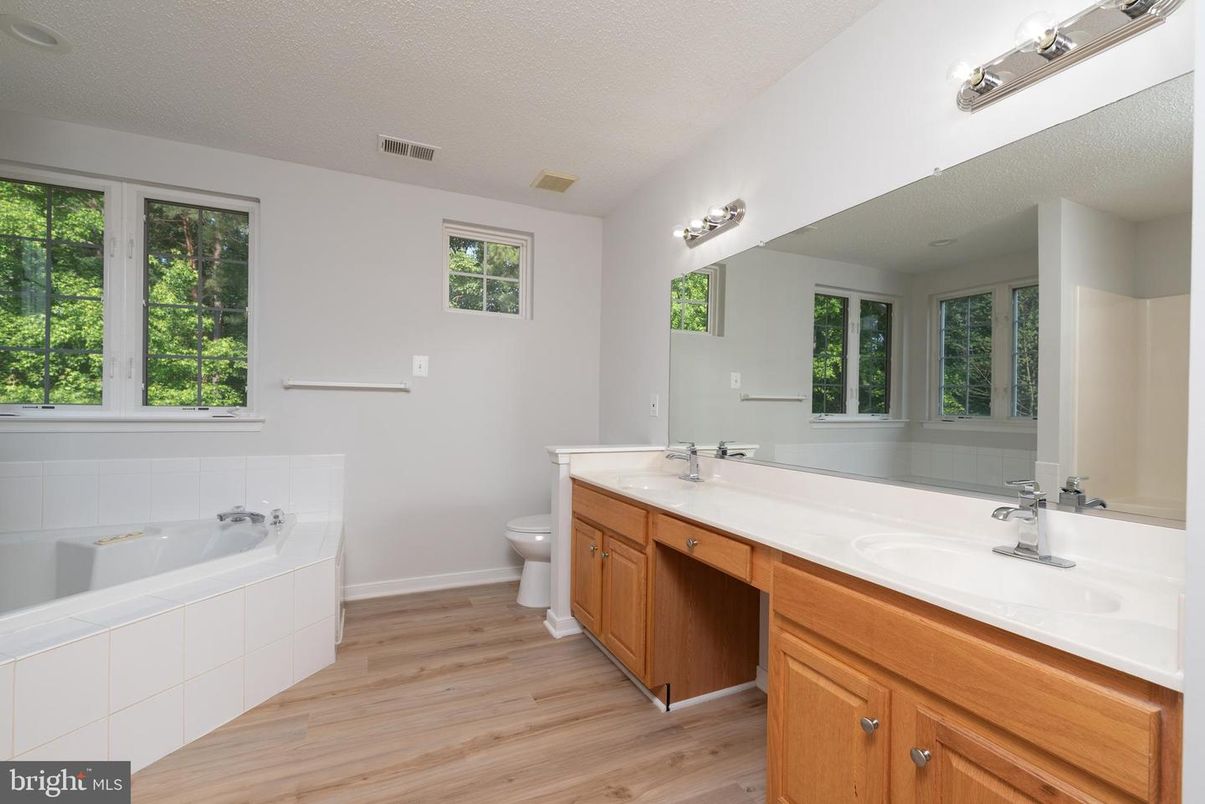 Bathroom, Dual Sink Vanities, Interior, Wood Texture Flooring