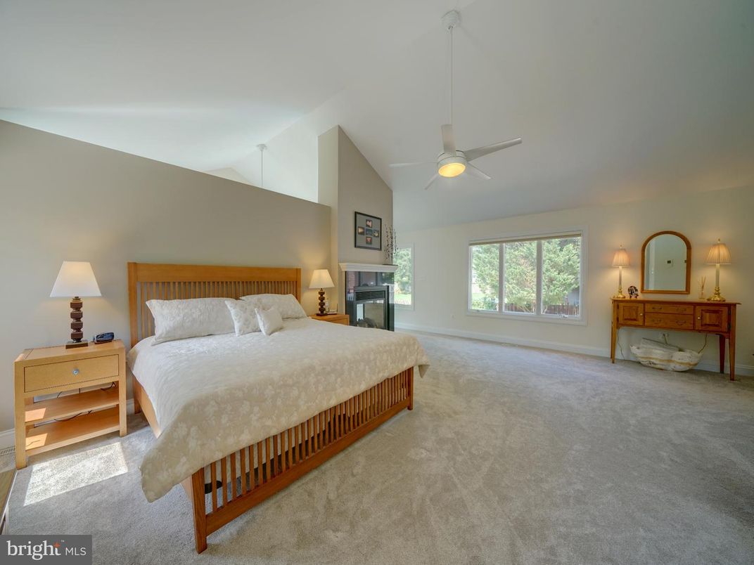 Bedroom, Fireplace, Interior