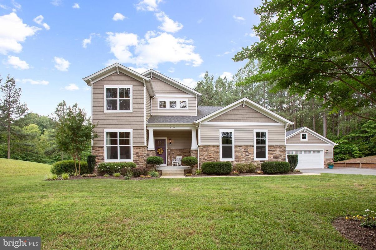 Attached, Backyard, Detached Garage, Exterior, Facade, Brick Traditional