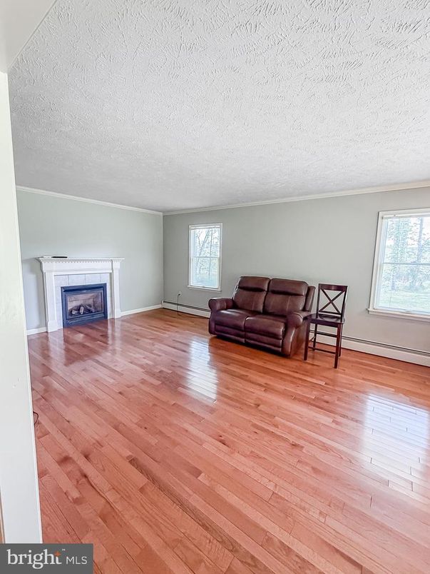 Empty room, Fireplace, Interior, Living room, Wood Texture Flooring