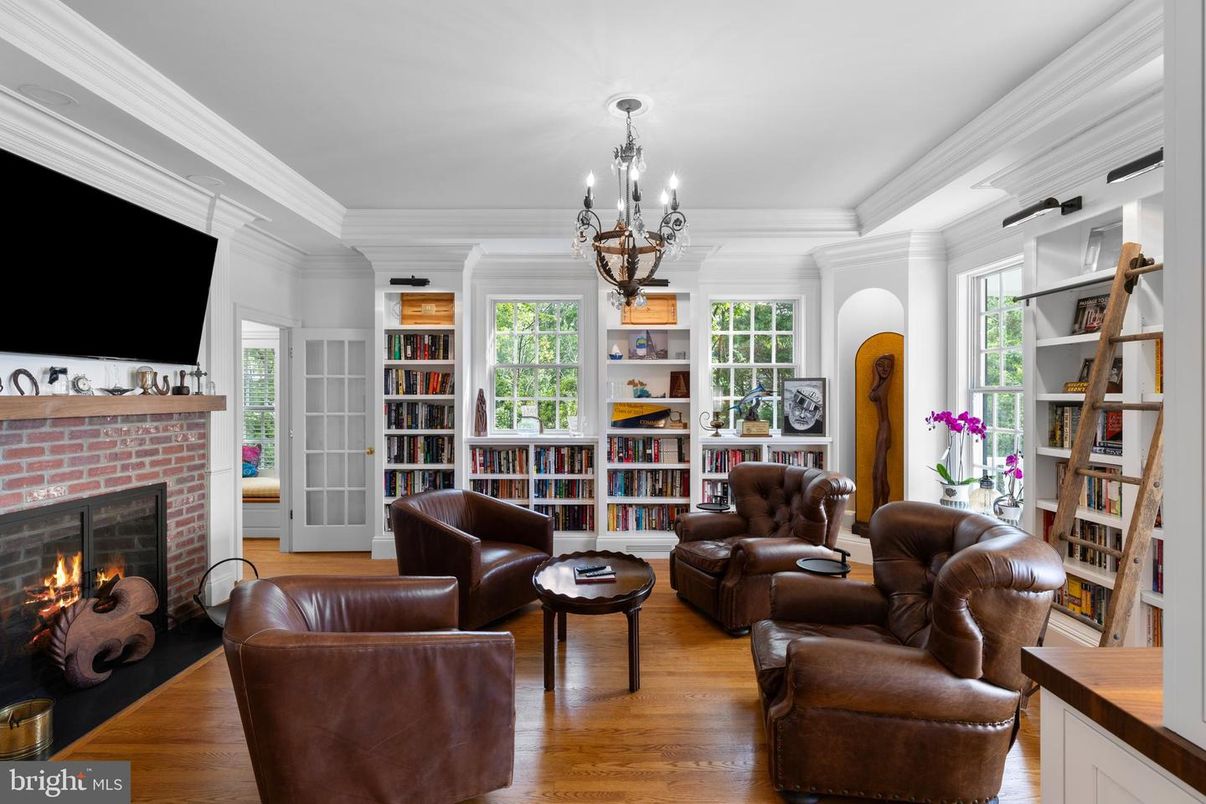 Chandelier, Fireplace, Interior, Living room, Wood Texture Flooring