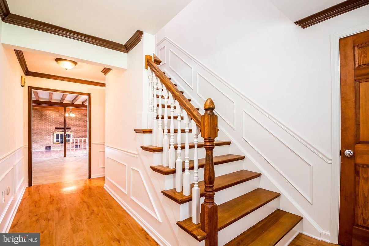 Interior, Stone Walls, Wood Texture Flooring