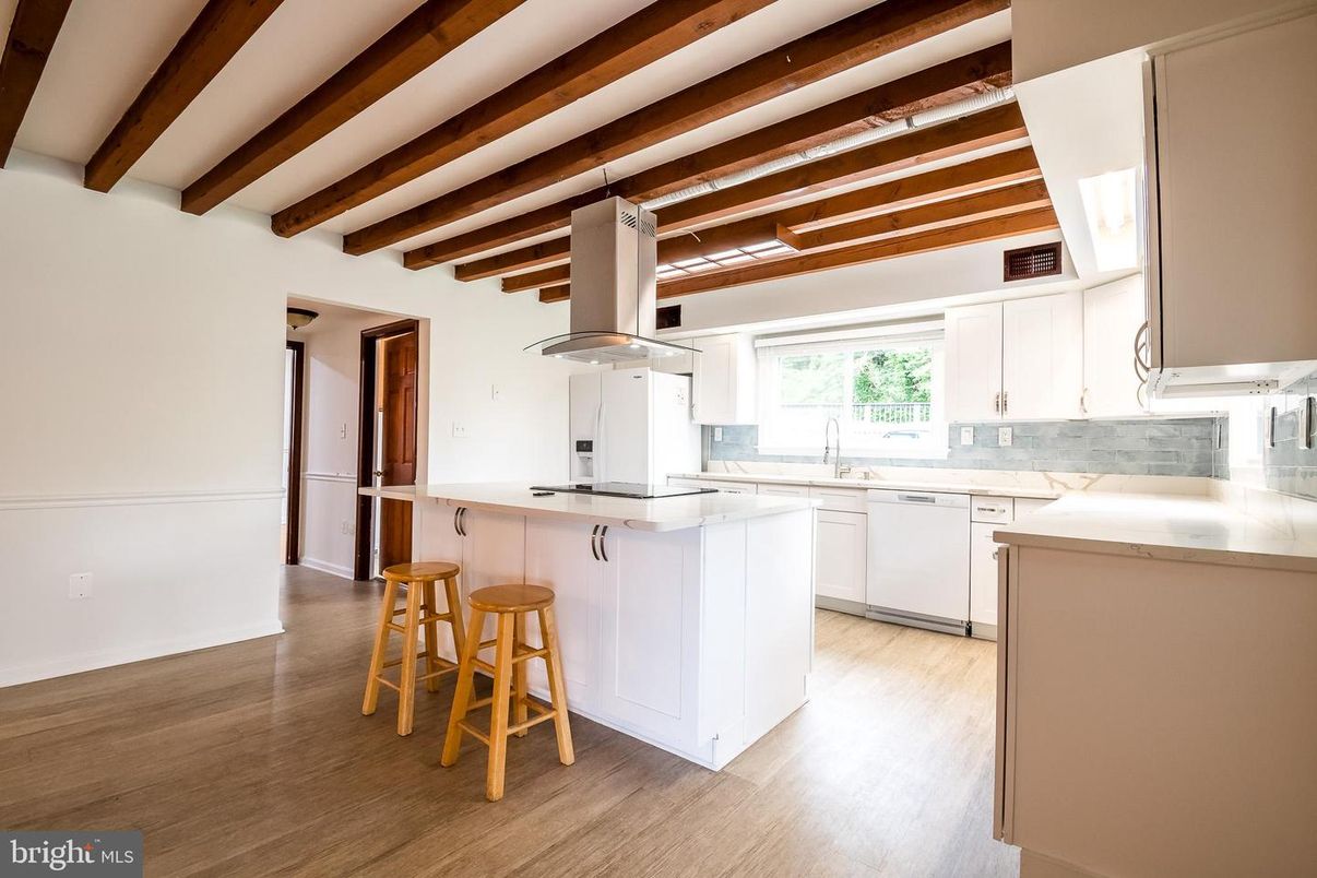 Interior, Kitchen, Wooden Beams, Wood Texture Flooring