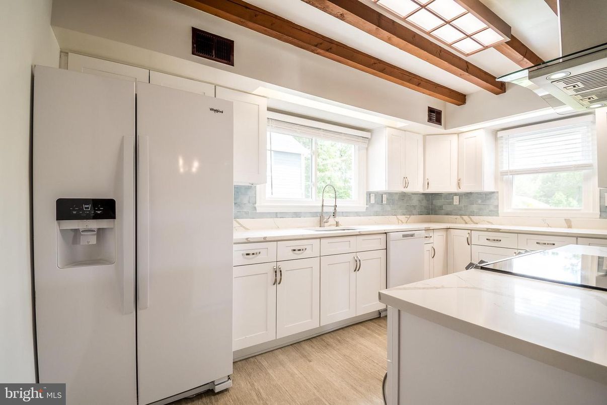 Interior, Kitchen, Wooden Beams, Wood Texture Flooring