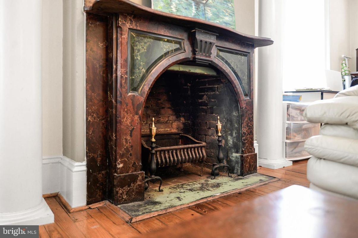 Fireplace, Interior, Wood Texture Flooring