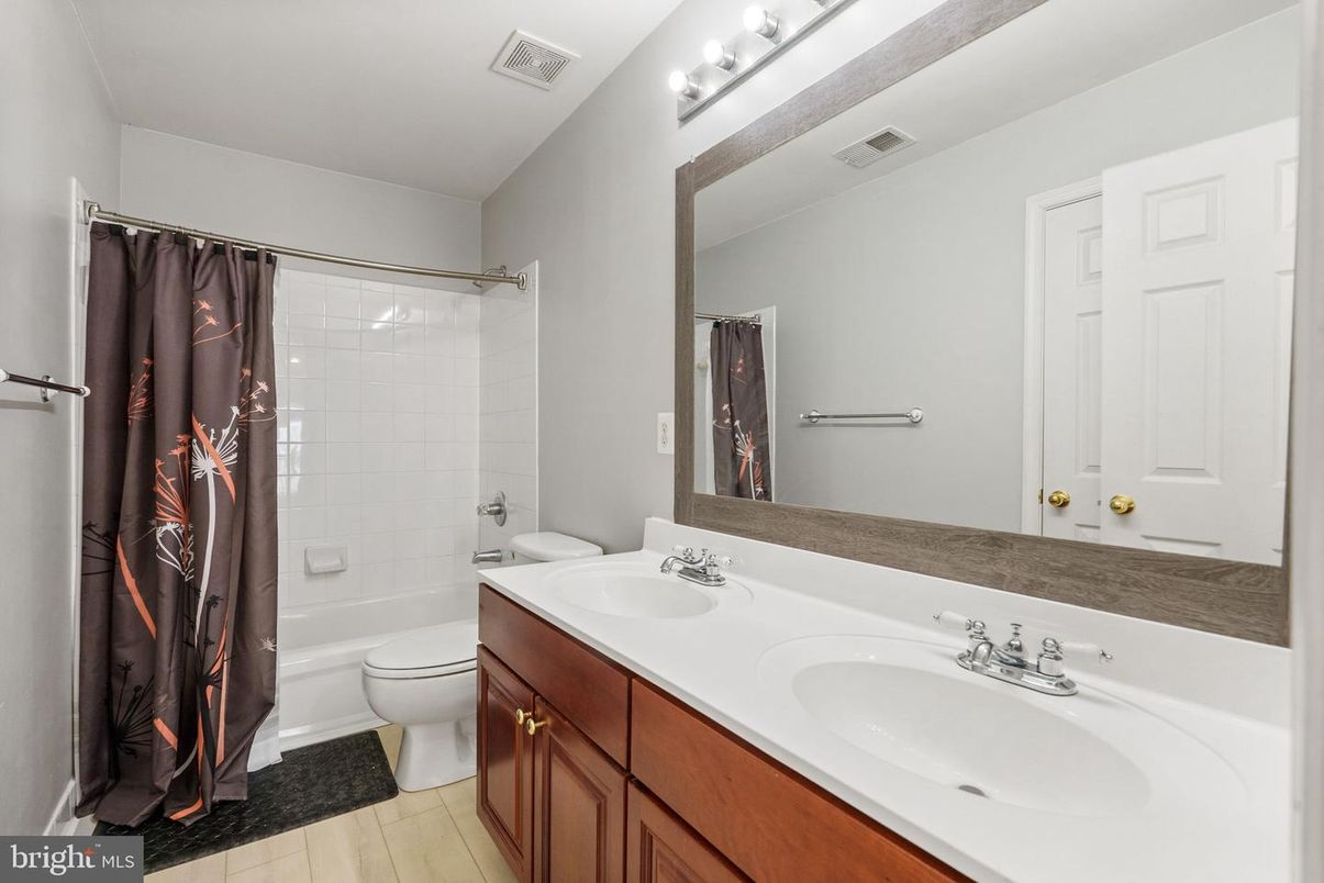 Bathroom, Dual Sink Vanities, Interior, Wood Texture Flooring