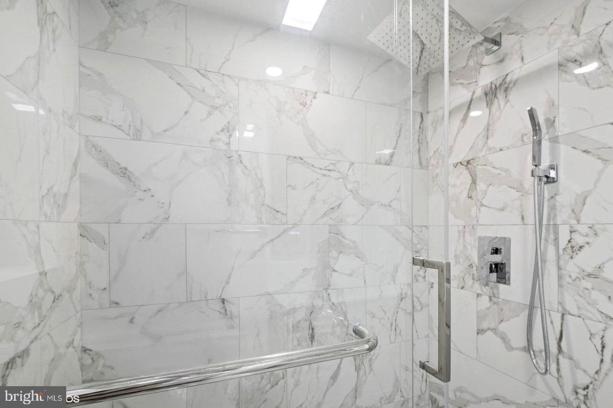 Bathroom, Glass Shower, Interior, Marble Walls