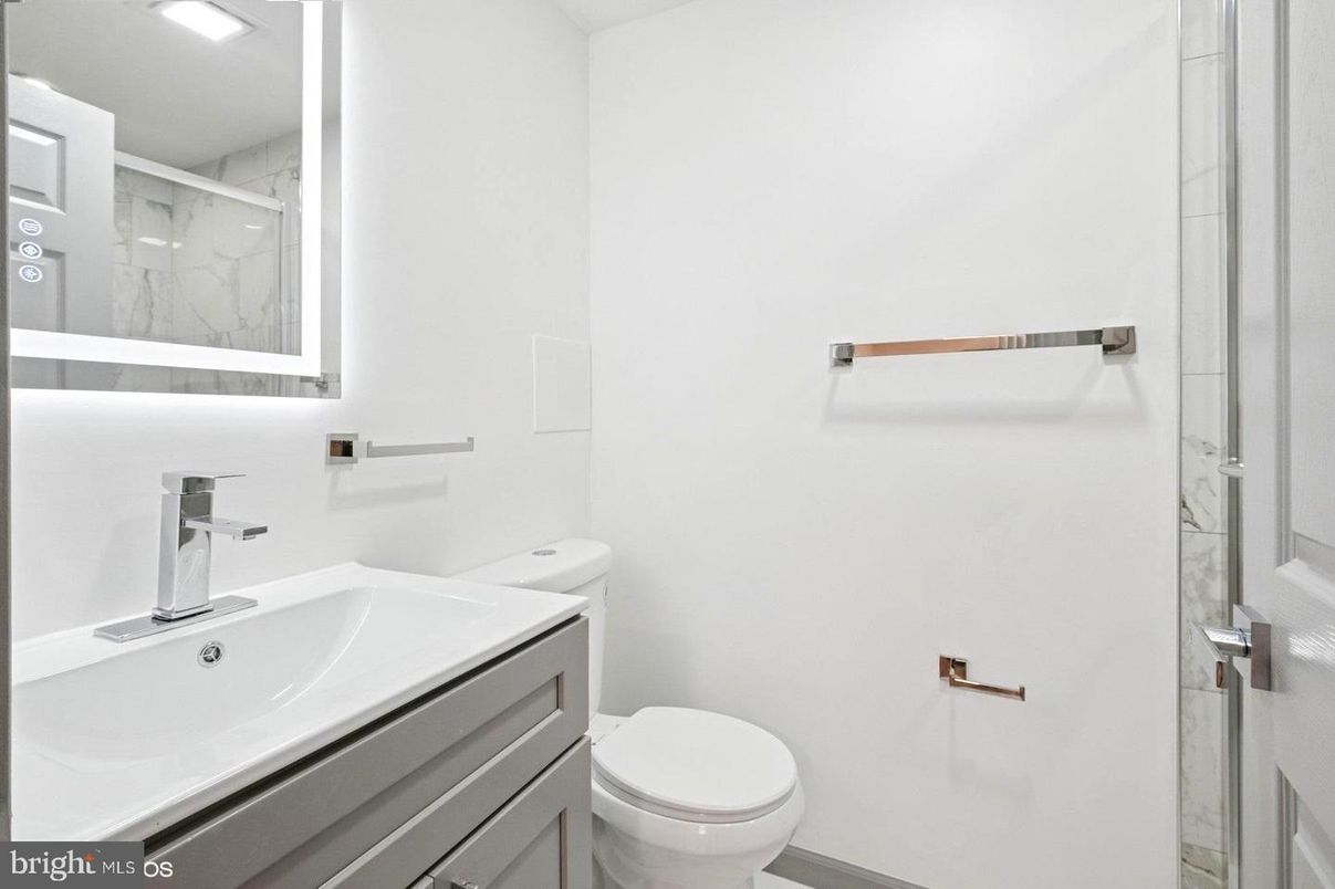 Bathroom, Glass Shower, Interior, Marble Walls