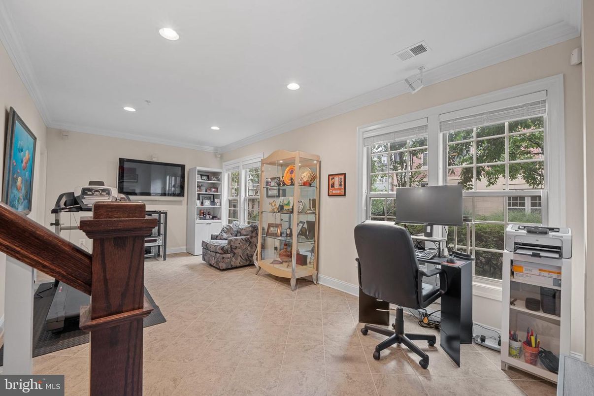 Home Office, Interior, Recessed Lighting