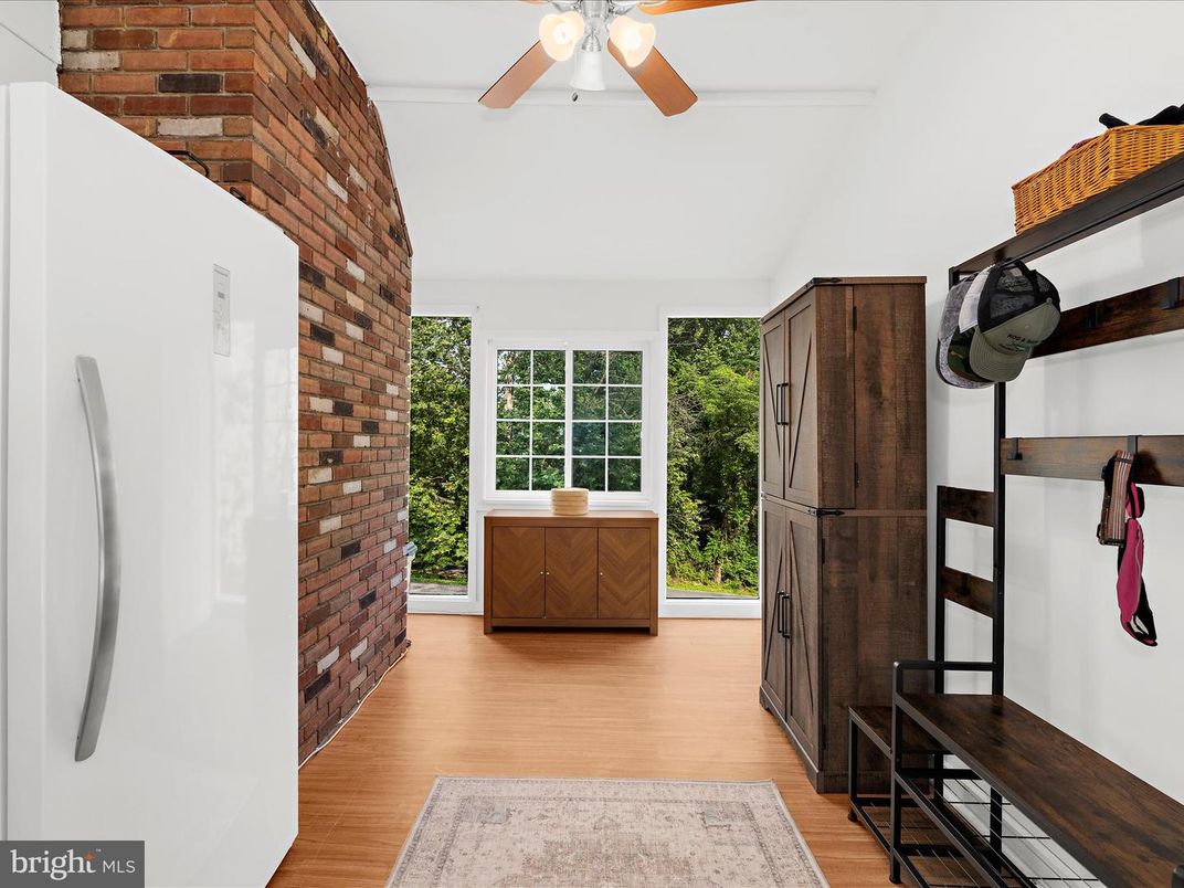 Interior, Stone Walls, Wood Texture Flooring