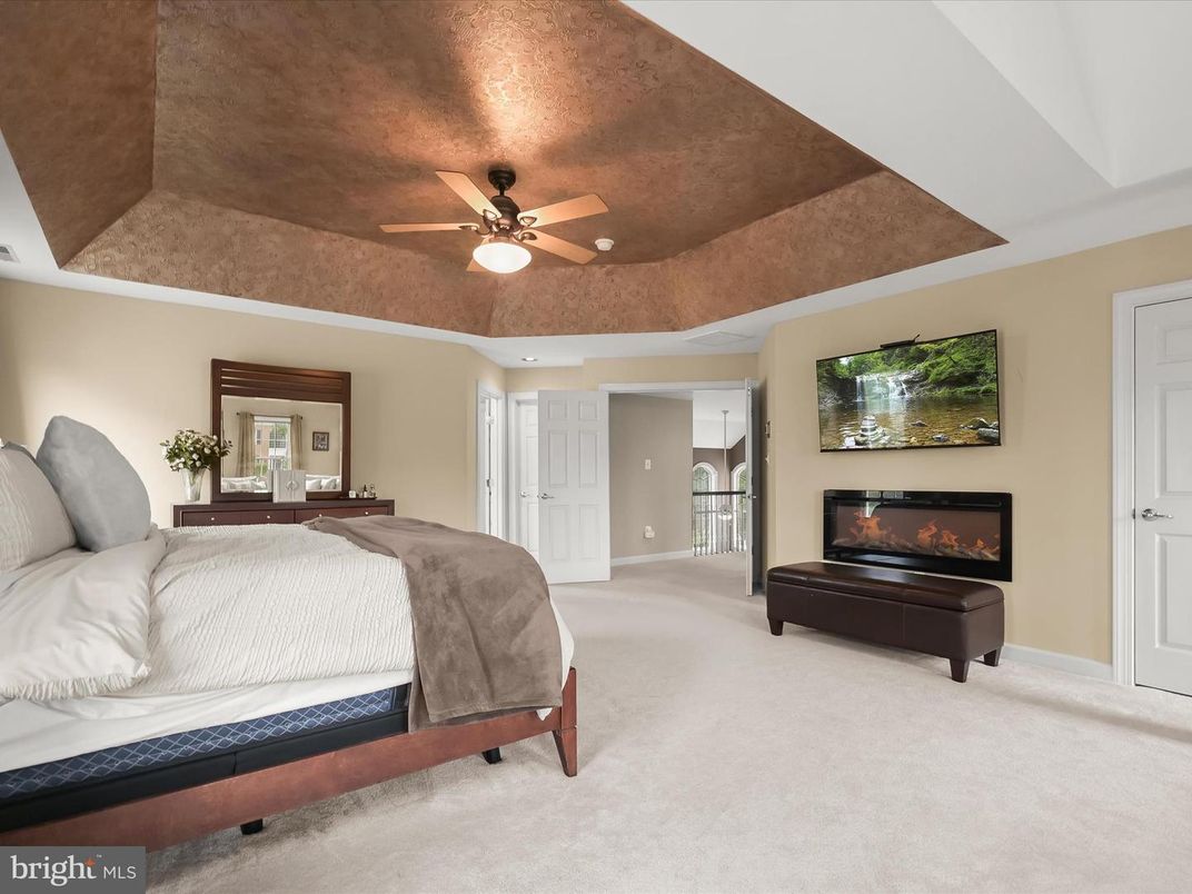 Bedroom, Fireplace, Interior