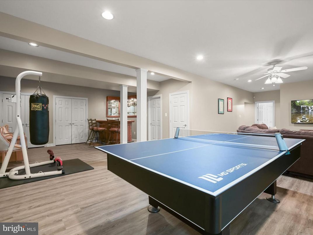 Game Room, Interior, Recessed Lighting, Wood Texture Flooring