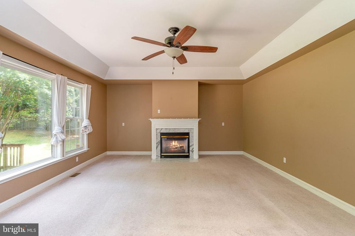 Empty room, Fireplace, Interior