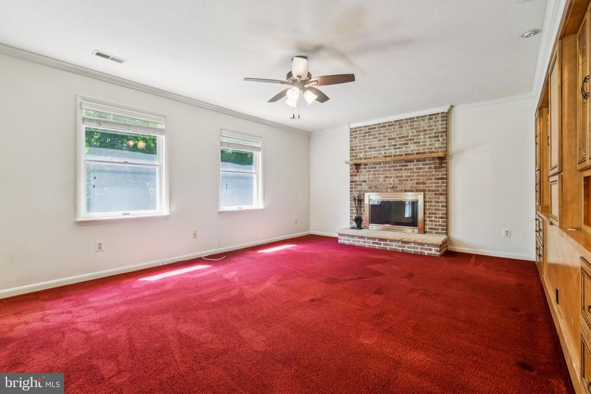 Empty room, Fireplace, Interior, Stone Walls