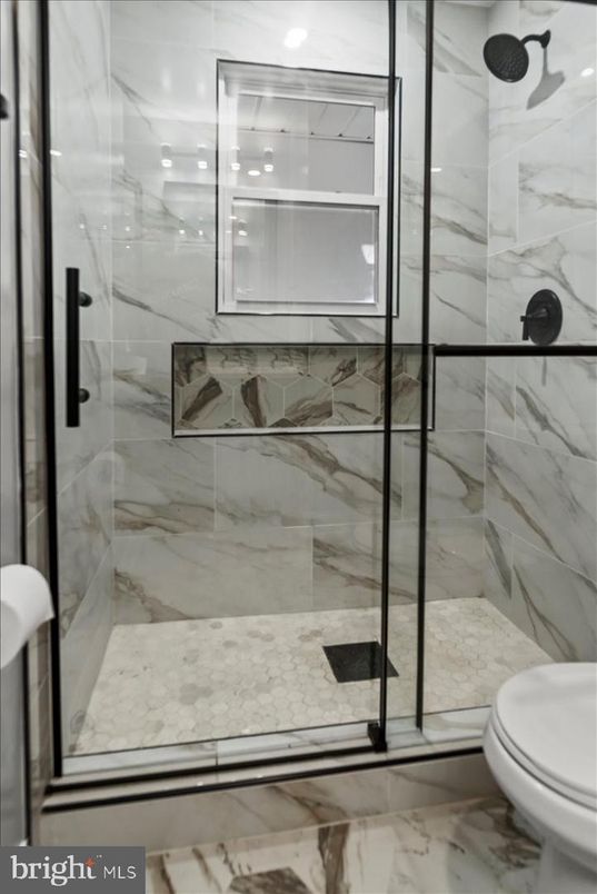 Bathroom, Glass Shower, Interior, Marble, Marble Walls