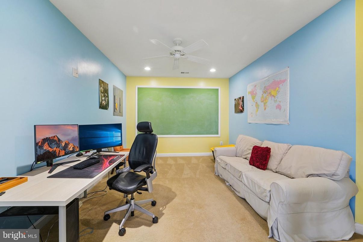 Home Office, Interior, Recessed Lighting