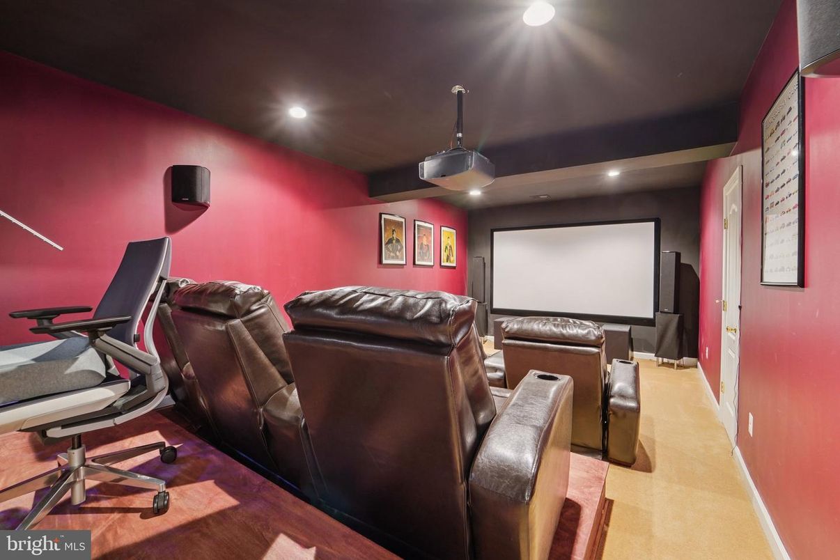 Home Theatre Room, Interior, Projection Screen, Recessed Lighting, Theatre Room