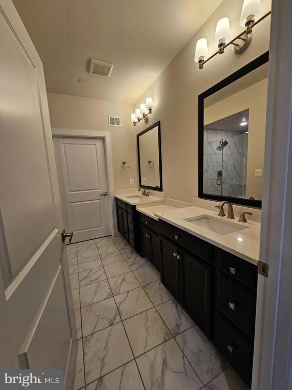 Bathroom, Dual Sink Vanities, Interior, Marble