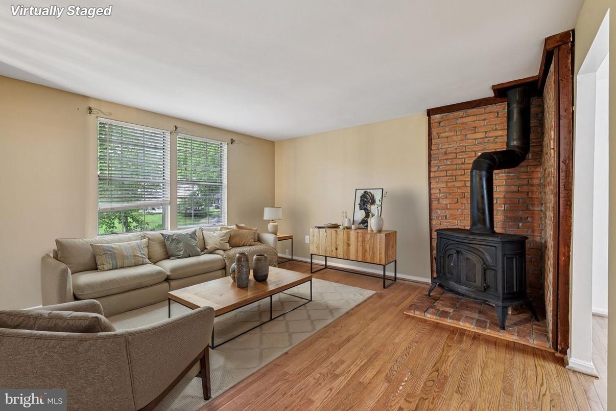 Fireplace, Interior, Living room, Stone Walls, Wood Texture Flooring