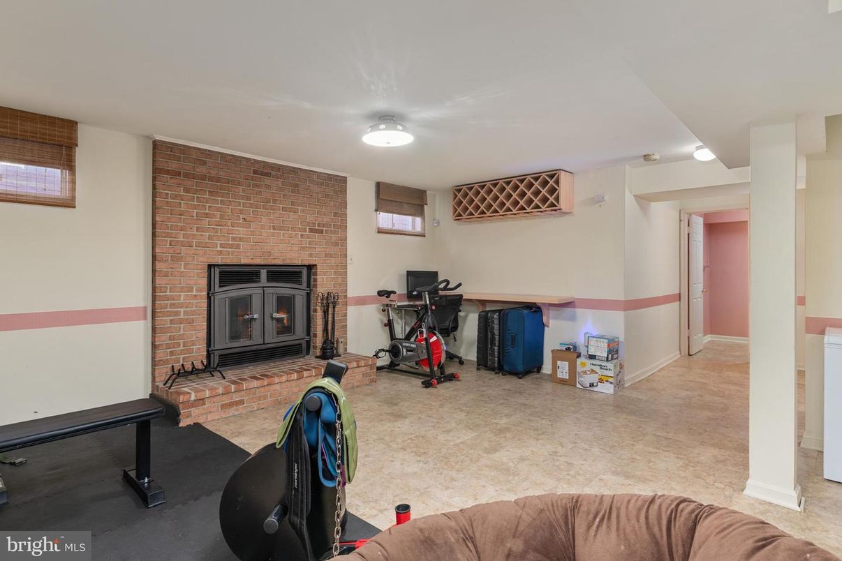Fireplace, Fitness Equipment, Interior, Stone Walls