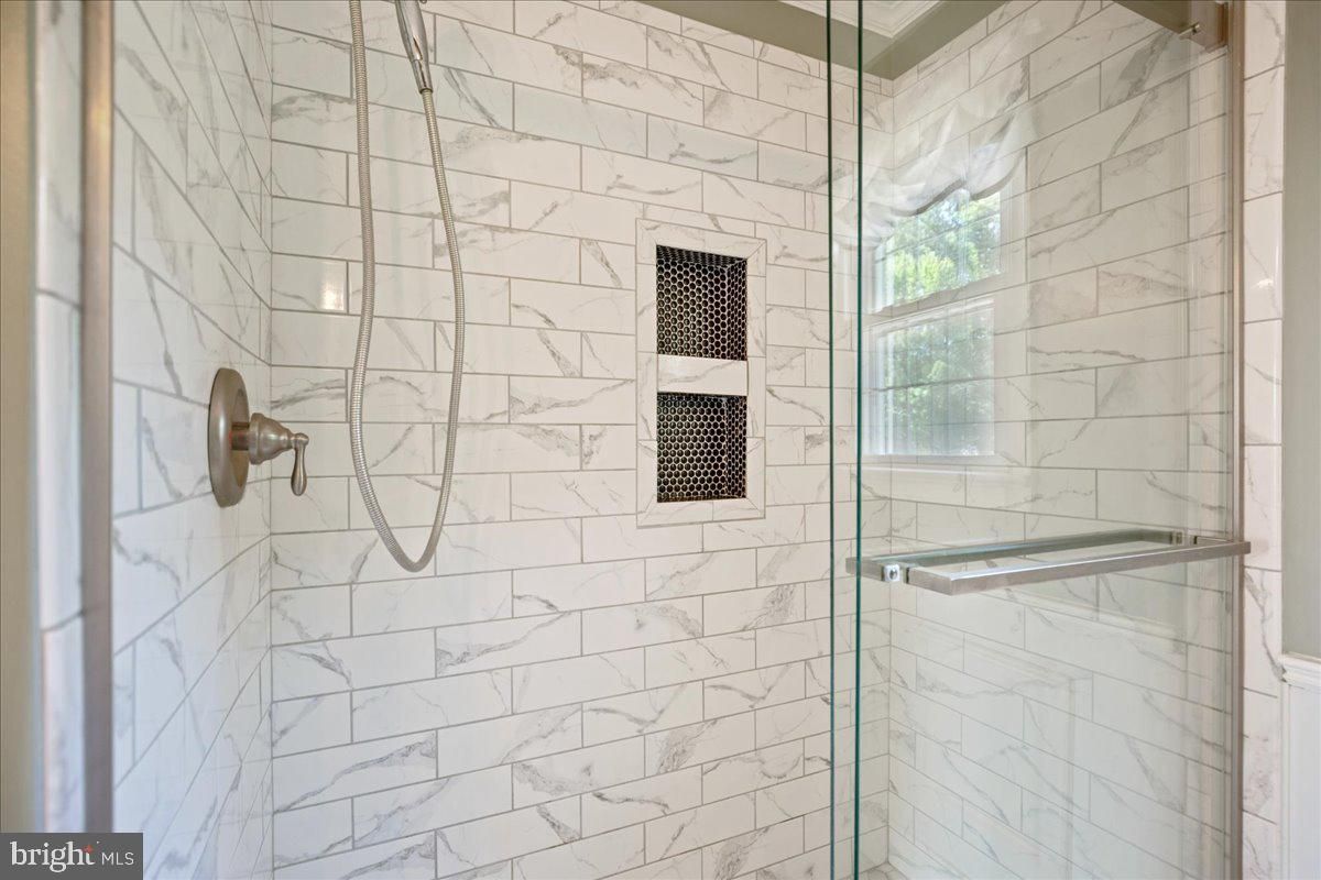 Bathroom, Glass Shower, Interior, Marble Walls