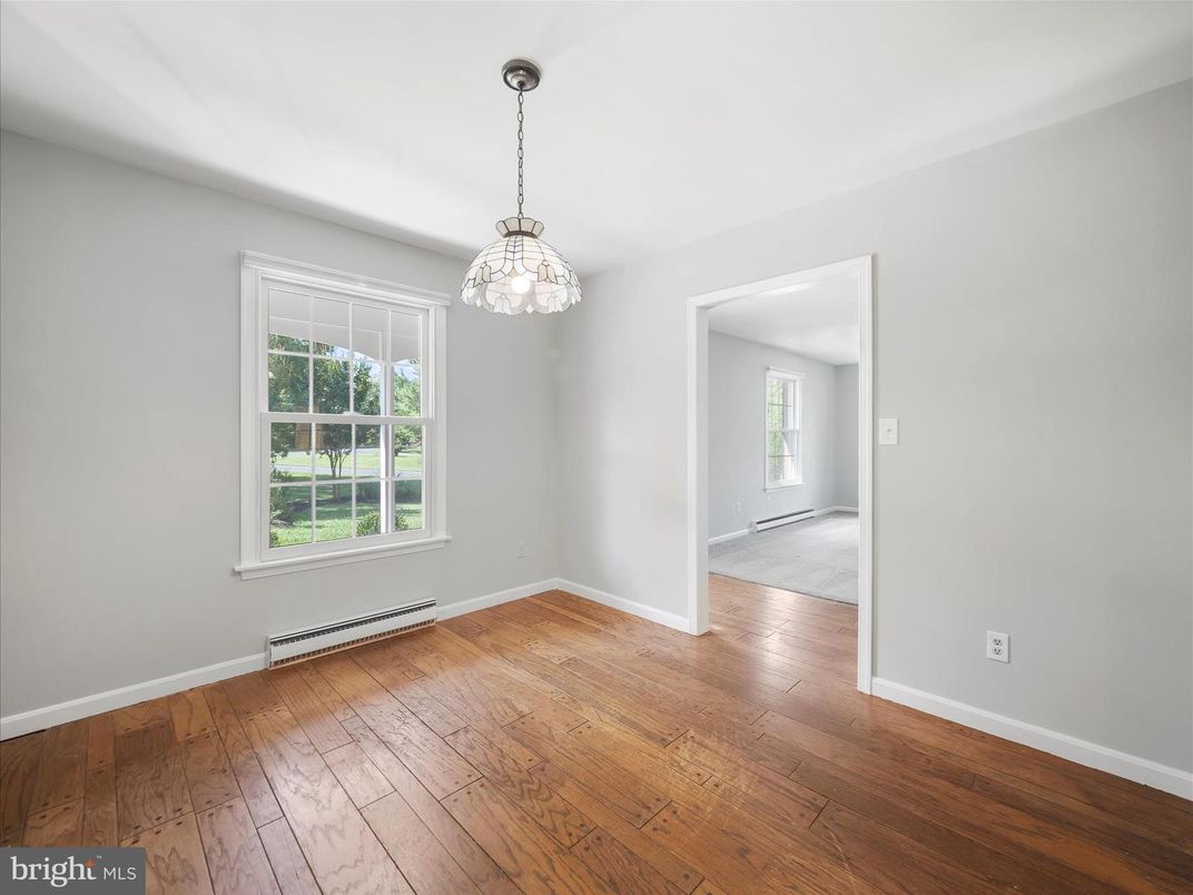 Empty room, Interior, Pendant Lights, Wood Texture Flooring