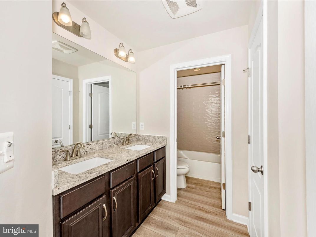 Bathroom, Dual Sink Vanities, Interior, Wood Texture Flooring
