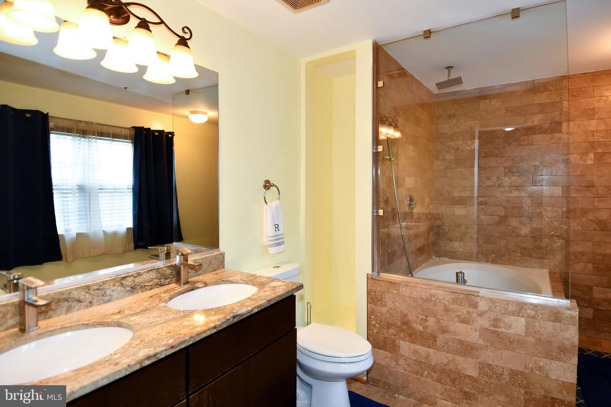 Bathroom, Dual Sink Vanities, Glass Shower, Interior