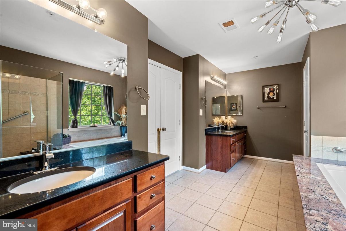 Bathroom, Dual Sink Vanities, Glass Shower, Interior