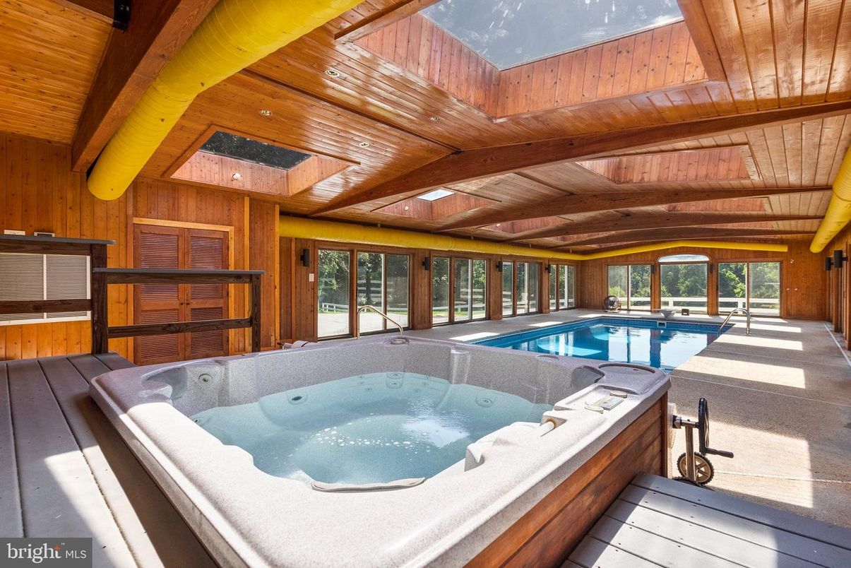 Hot Tub, Interior, Pool, Wooden Beams, Wooden Ceilings, Wooden Walls