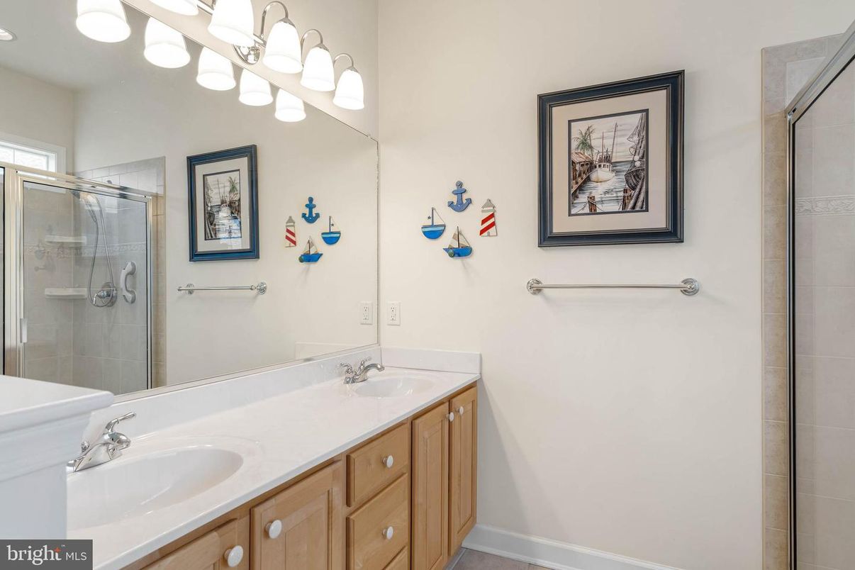 Bathroom, Dual Sink Vanities, Glass Shower, Interior