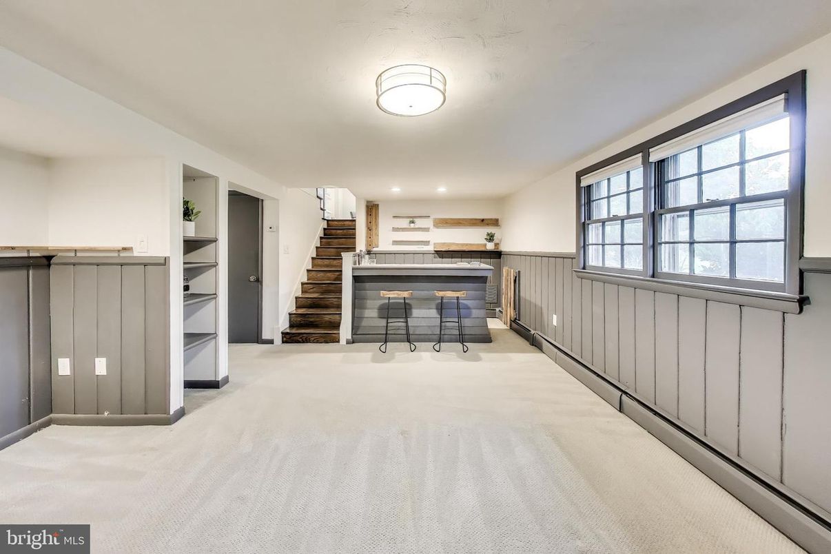 Empty room, Interior, Kitchen, Recessed Lighting